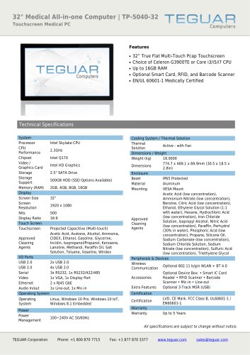 TP-5040-32 Medical All-in-one Computer