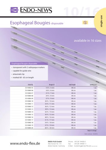 Esophageal Bougies disposable