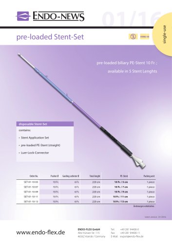 pre-loaded Stent-Set