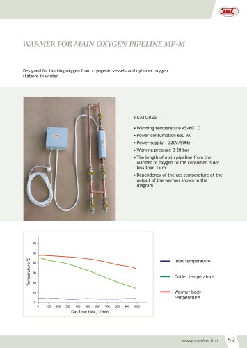 WARMER FOR MAIN OXYGEN PIPELINE MP-M