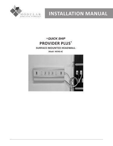 Provider Plus® 6540-AC Installation Manual