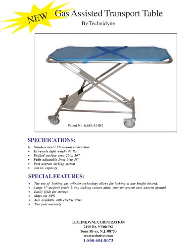 Gas Assisted Transport Table