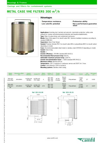 METAL CASE VHE FILTERS 300 m3/h