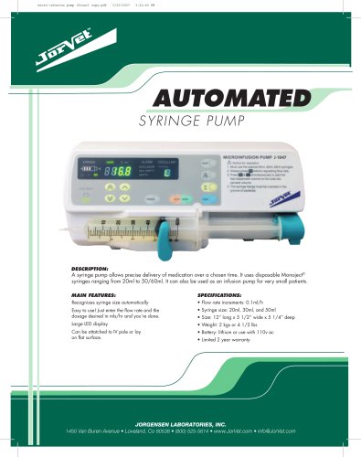 AUTOMATED Syringe pump