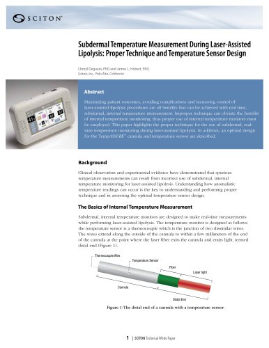 Subdermal Temperature Measurement During Laser-Assisted Lipolysis: Proper Technique and Temperature Sensor Design