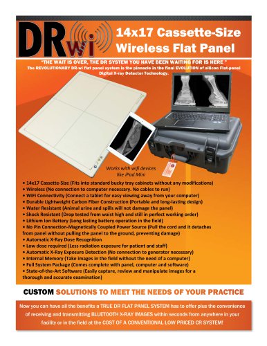 DR-wizard 14x17 Cassette-Size Wireless Flat Panel System