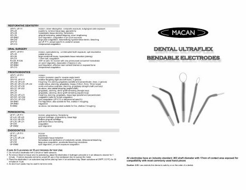 Dental UltraFlex Bendable Electrodes