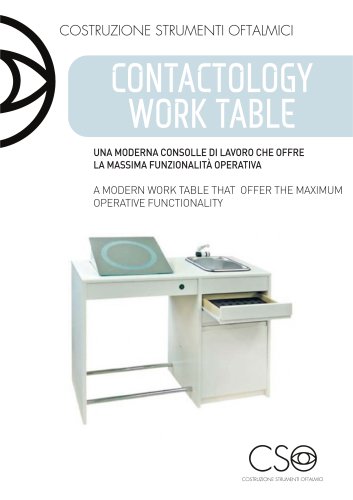 CONTACTOLOGY WORK TABLE