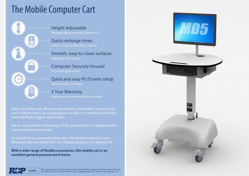 MD5 Mobile Computer Cart