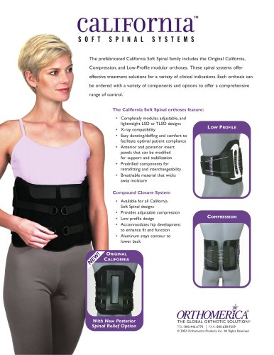 California Soft Spinal System Brochure