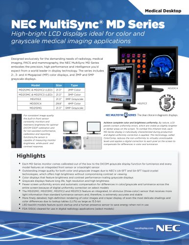 MultiSync MD Series Brochure