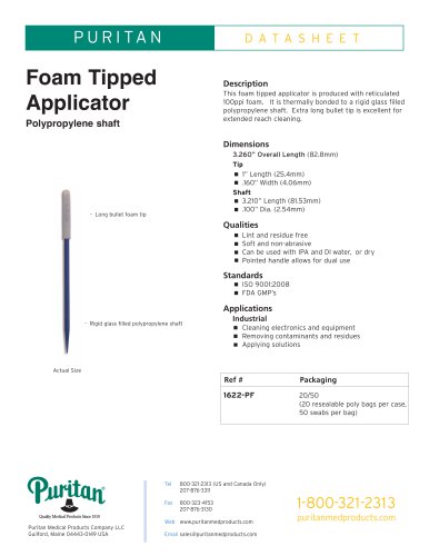 3” Foam Swab - 1622-PF