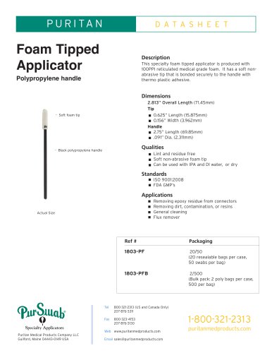 3” Foam Swab - 1803-PF