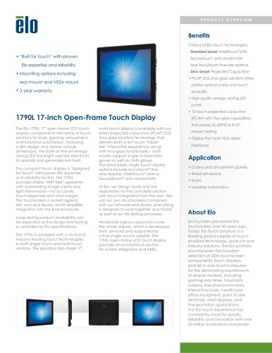 1790L 17-inch Open-Frame Touchmonitor