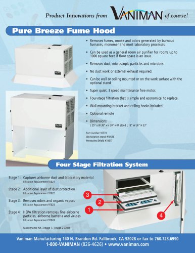 Pure Breeze Fume Hood ? 10370