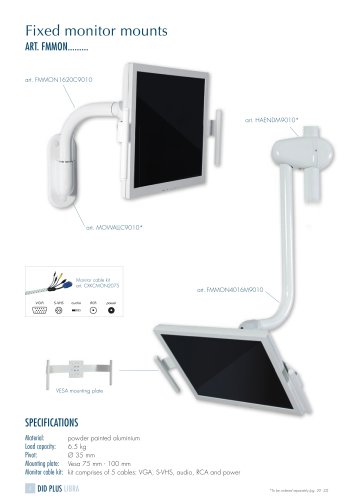 Fixed monitor mounts ART. FMMON.........