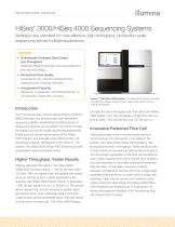 HiSeq® 3000/HiSeq 4000 Sequencing Systems