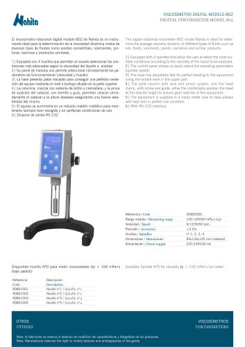 Viscosimeter digital 802