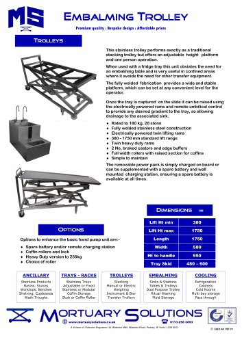 EMBALMING  TROLLEY