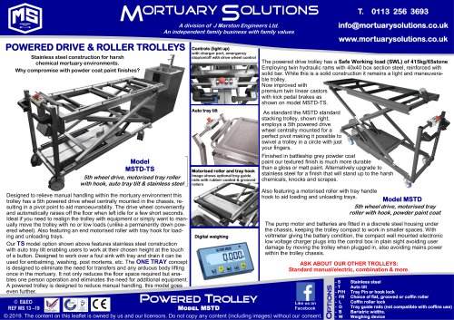 POWERED TROLLEY Model MSTD