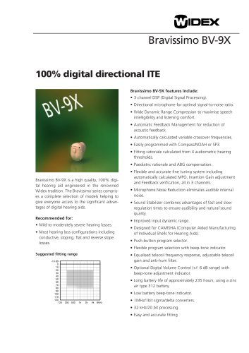 BV-9X data sheet