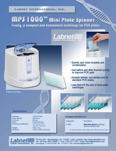 MPS 1000 Mini PCR Plate Spinner