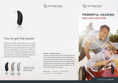 POWERFUL HEARING INTERTON GAIN™ Gain more out of life