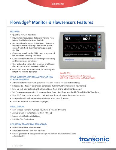 FlowEdge® Monitor & Flowsensors Features