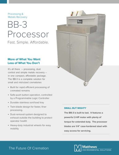 BB-3 Metal Recovery Processor