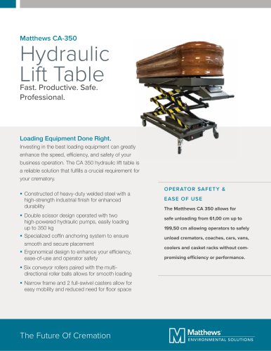 MES_CA 350 Hydraulic Lift Table