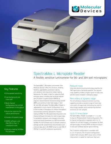 SpectraMax L Luminescence Microplate Reader