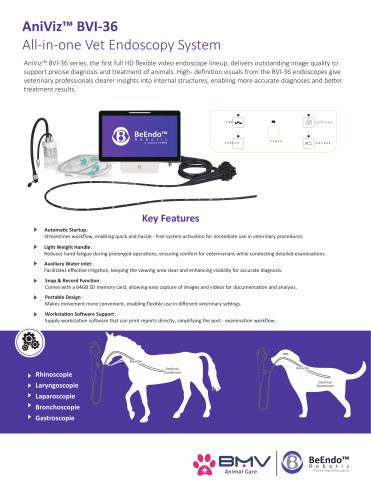 AniViz&trade;  All-in-one  Video veterinary gastroscope BVI-36 Vet