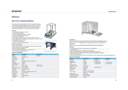 1 Semi-micro Analytical Balance