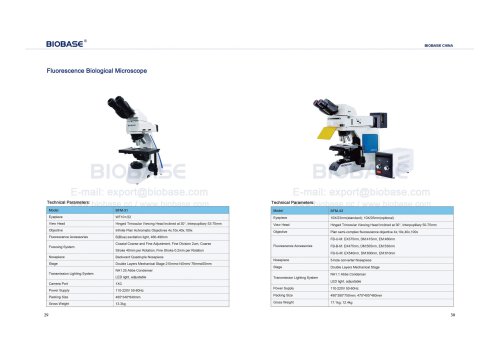 29-30 Fluorescence Biological Microscope