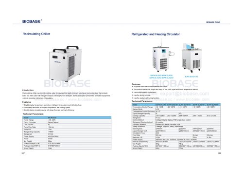 307-308 Recirculating Chiller & Refrigerated and Heating Circulator