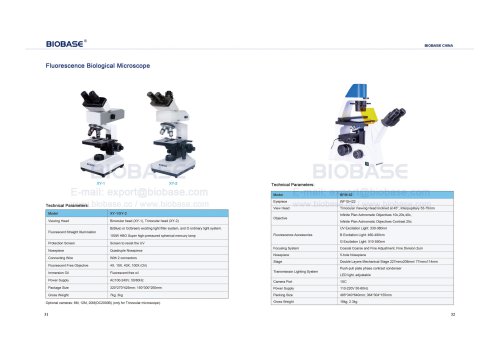 31-32 Fluorescence Biological Microscope