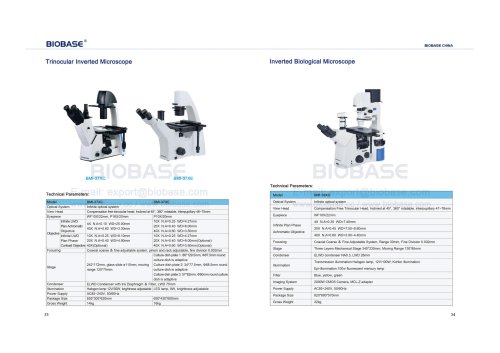 33-34 Trinocular Inverted Microscope&Inverted Biological Microscope