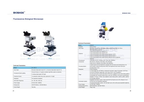 39-40 Fluorescence Biological Microscope FM-52
