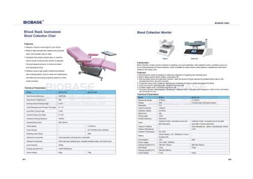 407-408 Blood Collection Chair&Blood Collection Monitor
