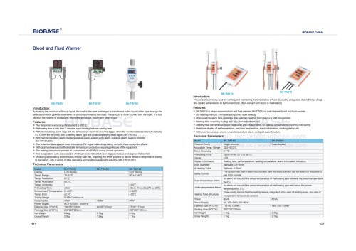 419-420 Blood and Fluid Warmer