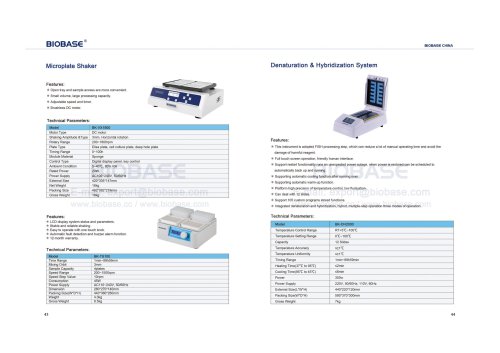 43-44 Denaturation & Hybridization System&Microplate Shaker