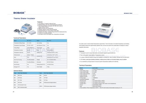 45-46 Thermo Shaker Incubator