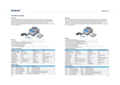 49-50 Dry Bath Incubator