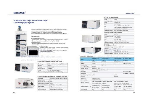 521-522 EClassical 3100 High Performance LiquidChromatography System