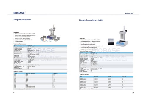 53-54  Sample Concentrator & Sample Concentrator(visible)