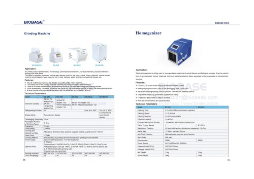 65-66 Grinding Machine&Homogenizer