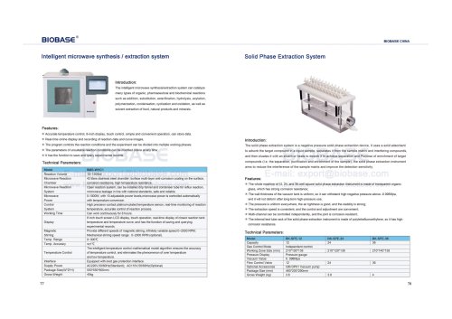 77-78 Intelligent microwave synthesis extraction system&Solid Phase Extraction System