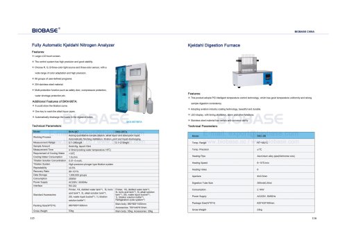 Fully Automatic Kjeldahl Nitrogen Analyzer