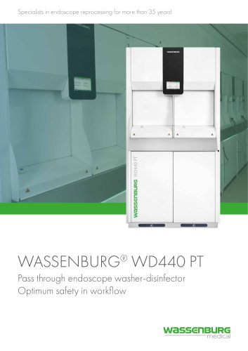 WASSENBURG® WD440 PT Pass through endoscope washer-disinfector Optimum safety in workflow