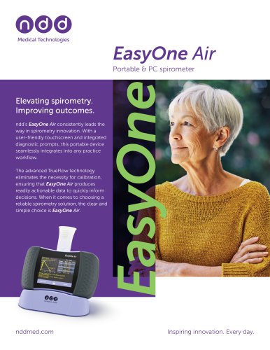 EasyOne Air - Portable & PC spirometer brochure